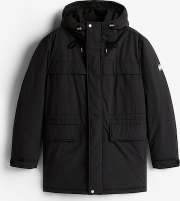 Tommy Jeans Between-seasons parka in Black: front