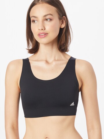 ADIDAS SPORTSWEAR Bustier Biustonosz sportowy 'Purelounge Light-Support' w kolorze czarny: przód