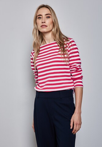 STREET ONE Gestreiftes Shirt in Pink: Vorderseite