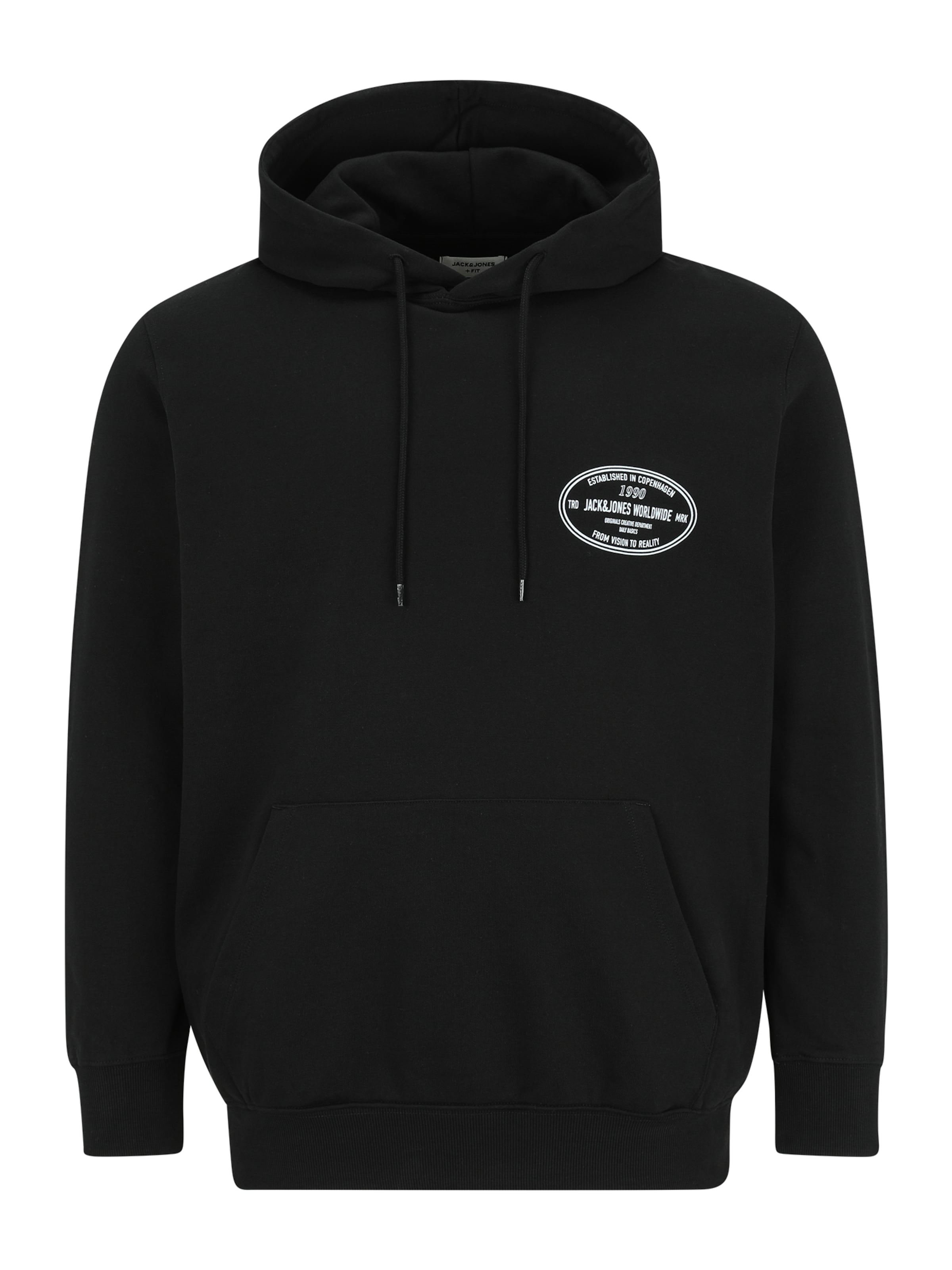 Jack & Jones Plus Sweatshirt 'JORYork' in Black: front