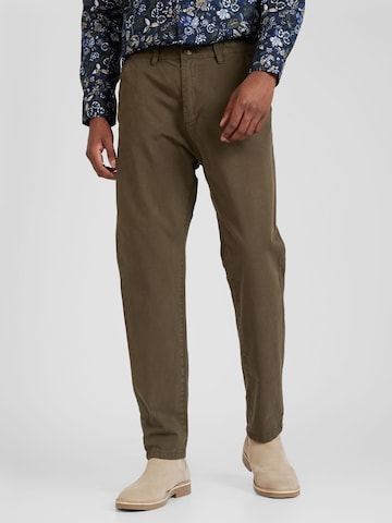 BURTON MENSWEAR LONDON - Regular Calças chino em verde: frente