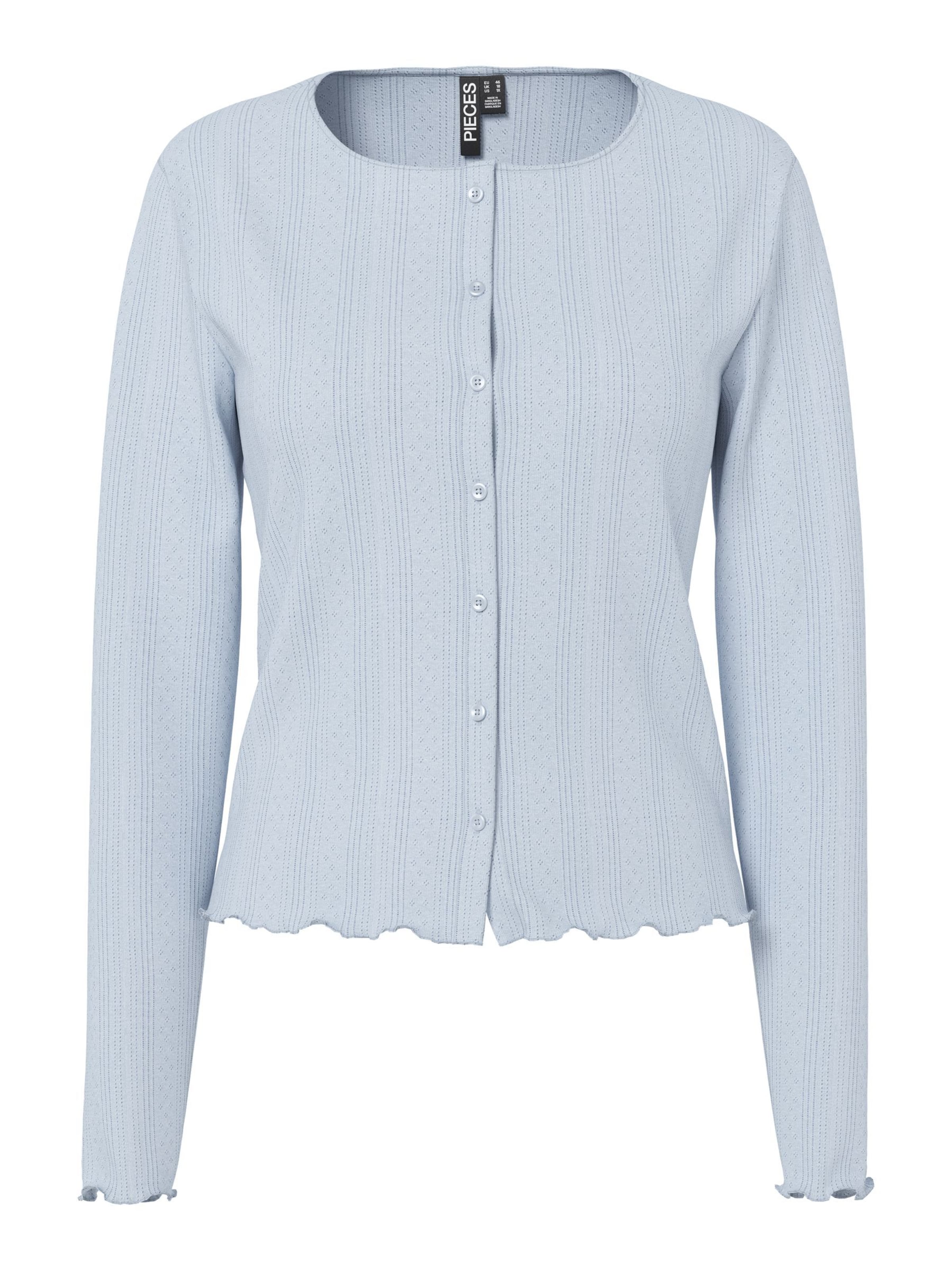 PIECES Knit Cardigan in Blue: front