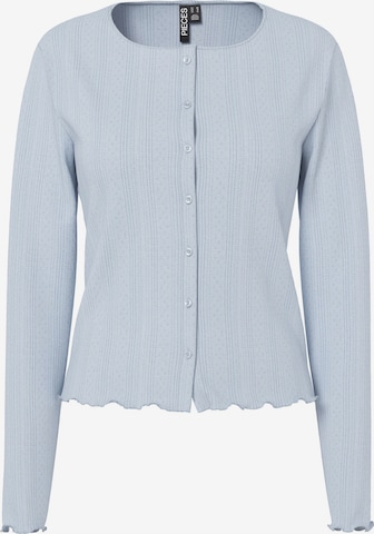 PIECES Knit Cardigan in Blue: front