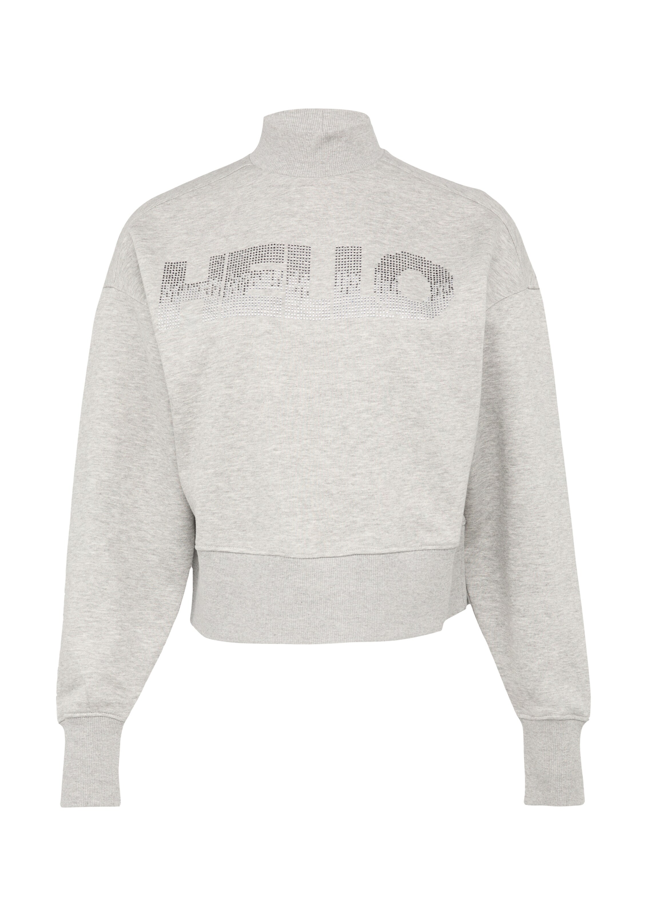 Sweat-shirt QS en gris : devant