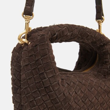 Les Visionnaires Handbag 'Greta Micro weave' in Brown