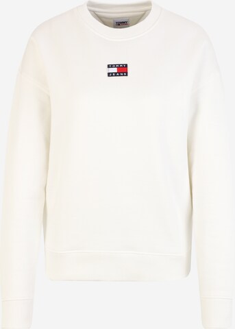 Sweat-shirt Tommy Jeans en beige : devant