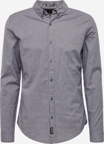 HOLLISTER - Ajuste estrecho Camisa en gris: frente
