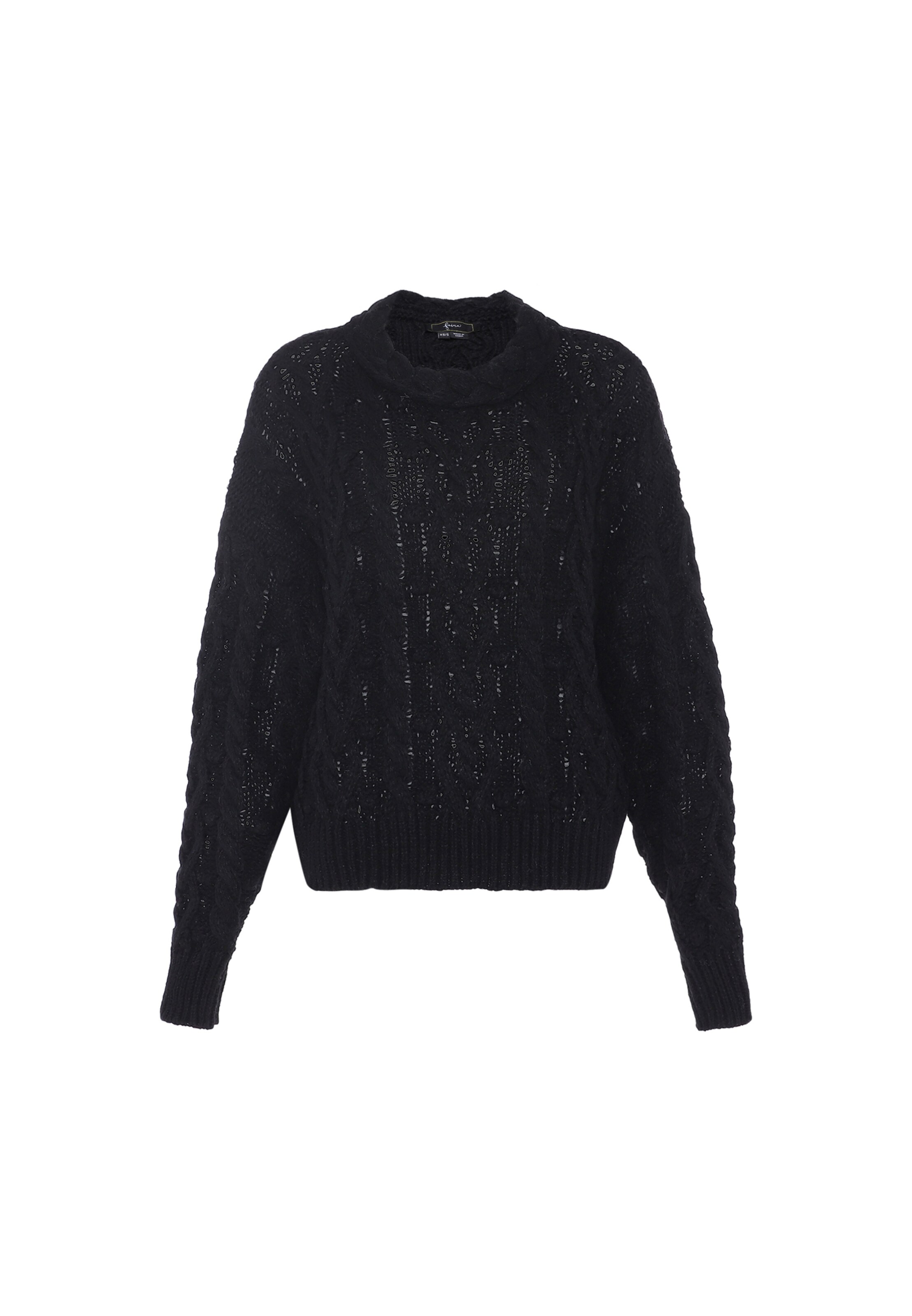 faina Trui in Zwart: voorkant