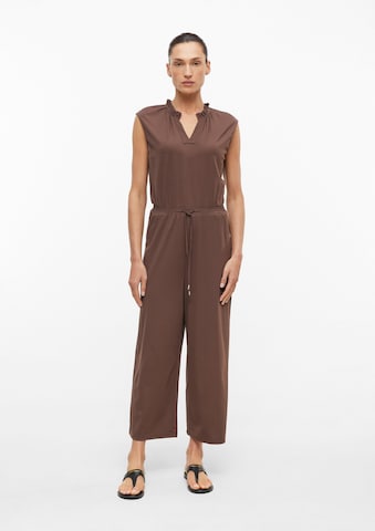 s.Oliver Jumpsuit in Bruin: voorkant