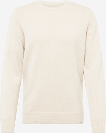 NORSE PROJECTS Genser 'Sigfred' i beige: forside