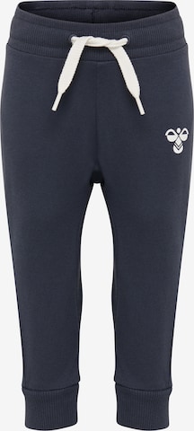 Hummel Tapered Workout Pants 'Apple' in Blue: front