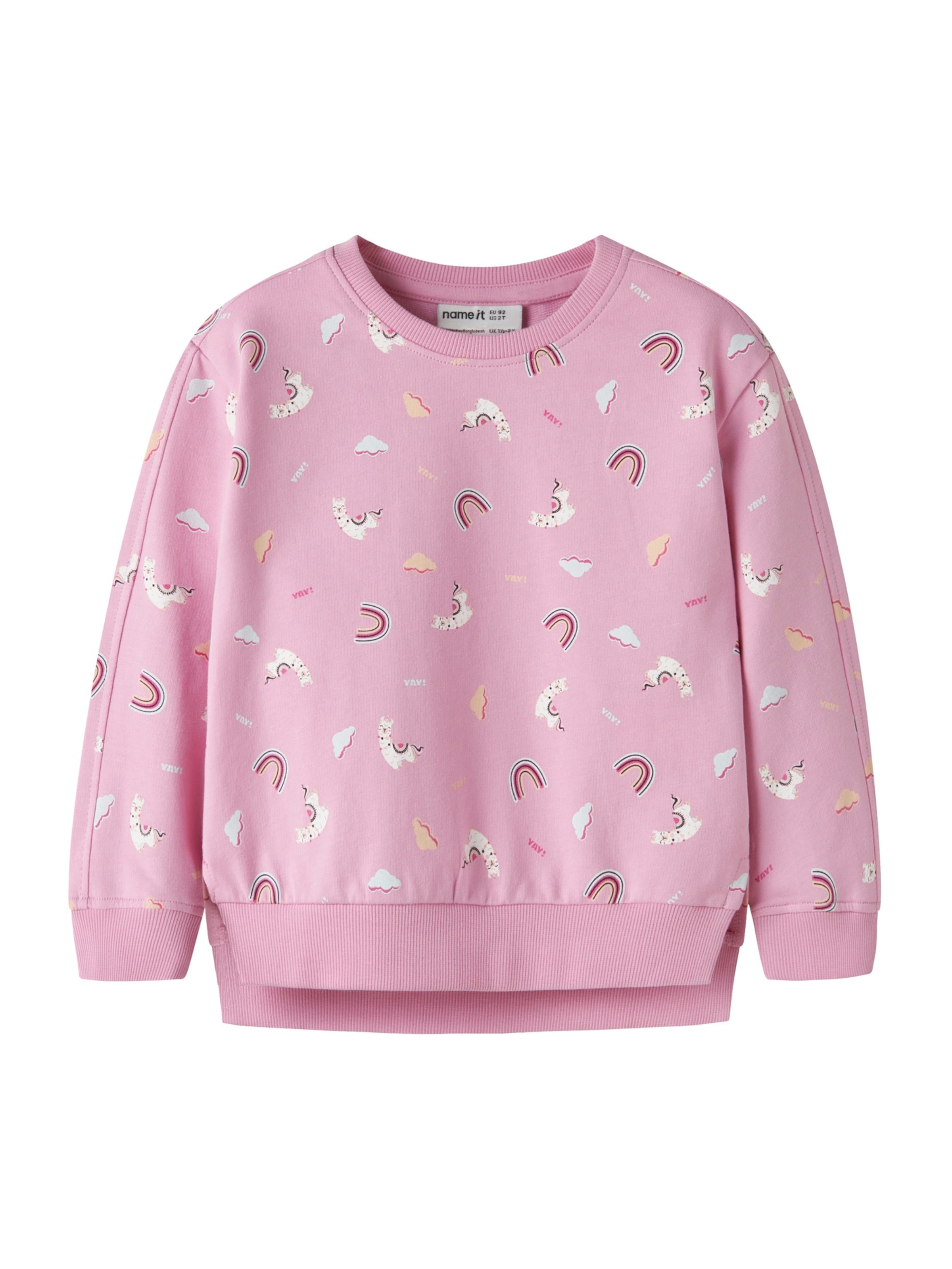 NAME IT Μπλούζα φούτερ 'NMFBissine' σε ροζ: μπροστά