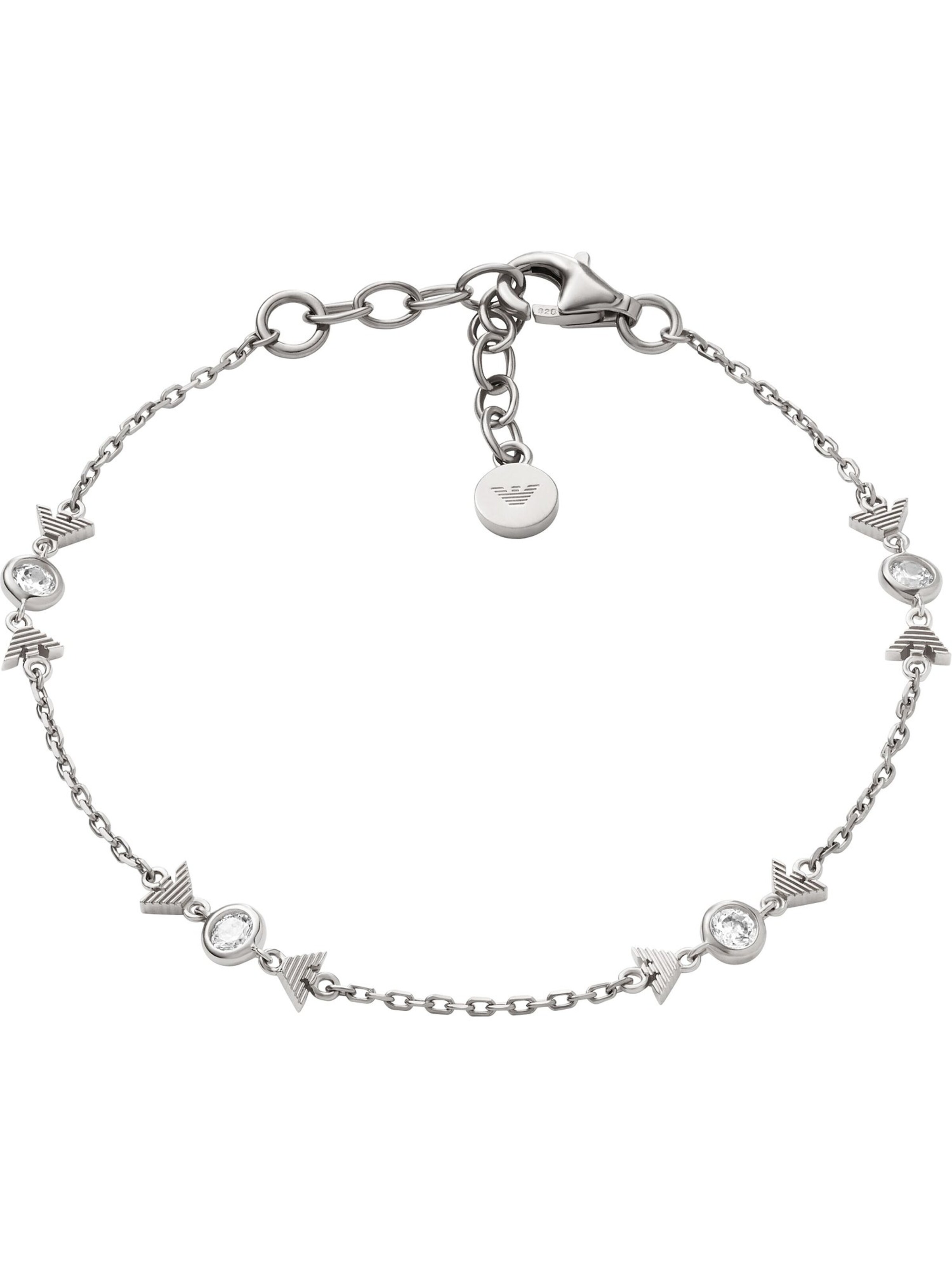 Emporio Armani Bracelet 'Station' in Silver: front