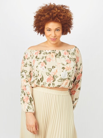 ABOUT YOU Curvy Shirt 'Melisa' in Beige: voorkant