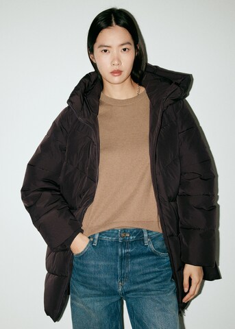MANGO Winterjas 'TOKYO' in Bruin: voorkant