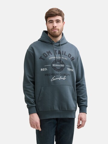 TOM TAILOR Men + Sweatshirt in Blauw: voorkant