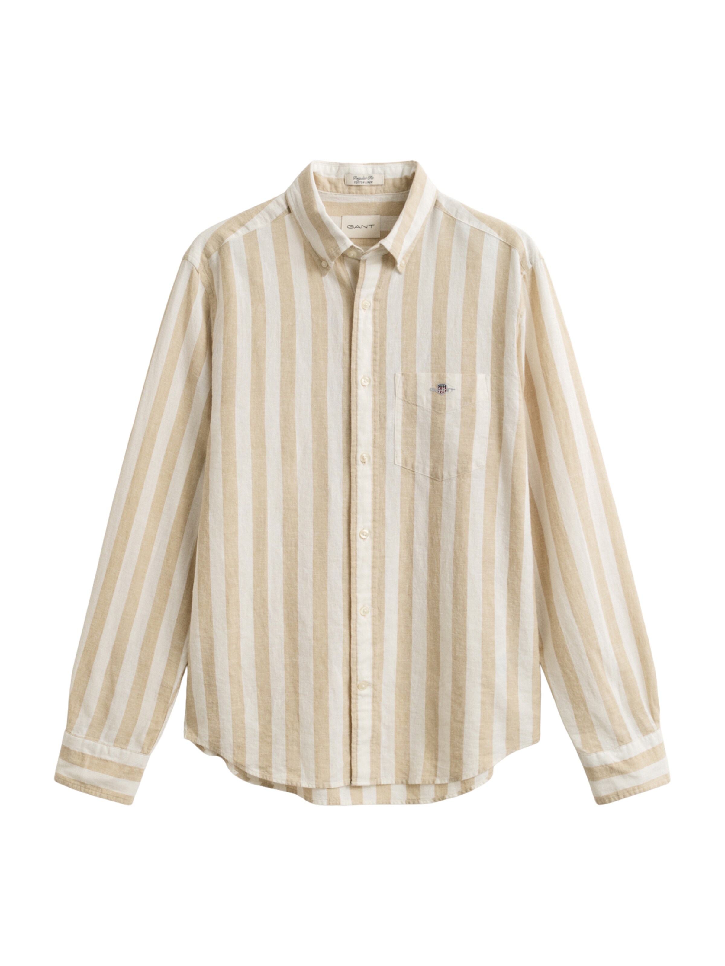GANT Regular Fit Skjorte i beige: forside
