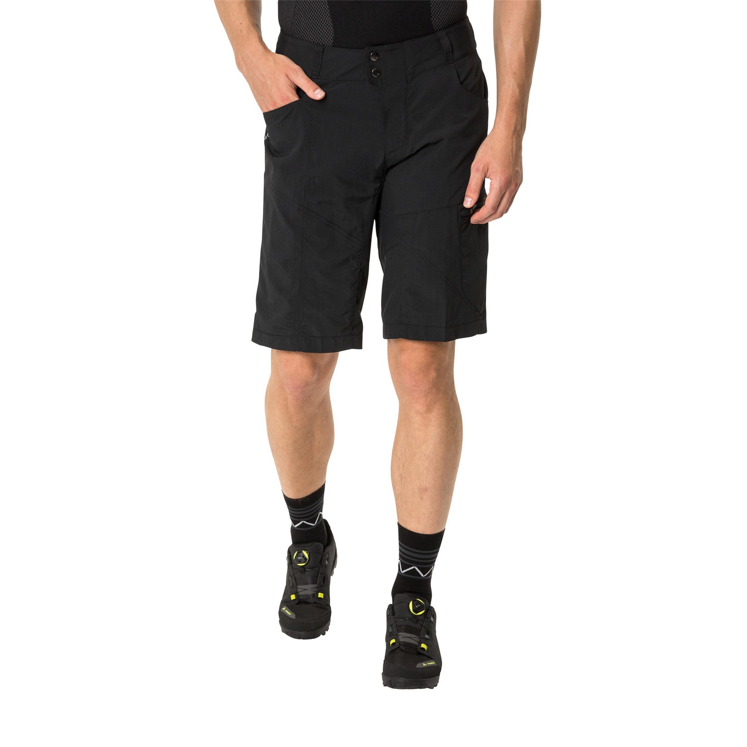 VAUDE Regular Workout Pants 'Tamaro' in Black: front