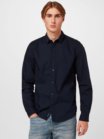 TOM TAILOR Regular fit Button Up Shirt in Blue: front