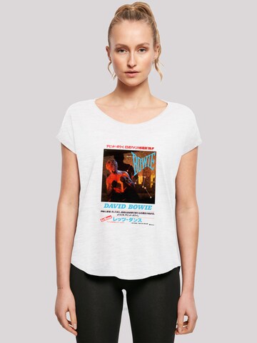 T-shirt 'David Bowie Asian Poster' F4NT4STIC en blanc : devant