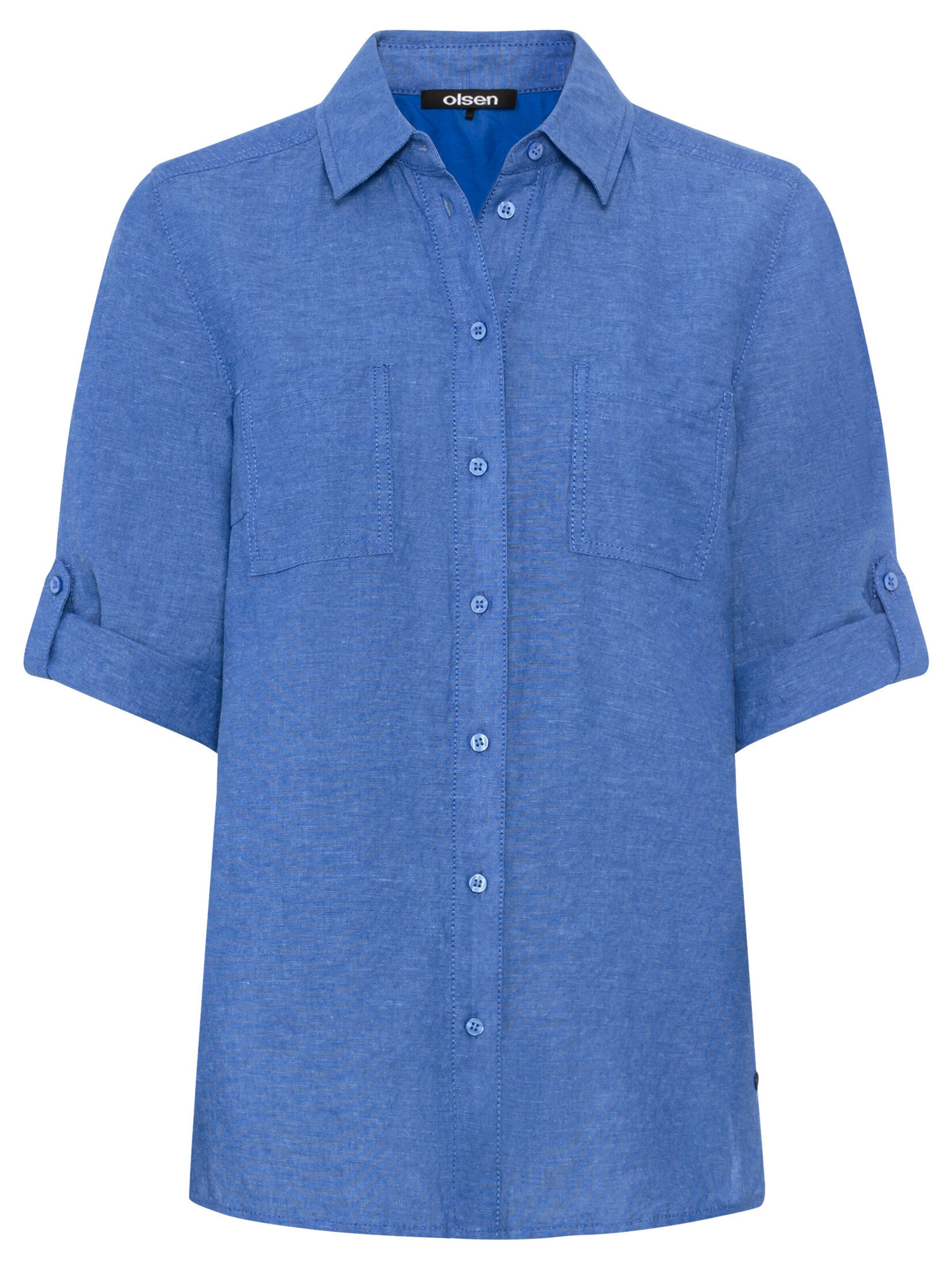Olsen Bluse in Blau: Vorderseite