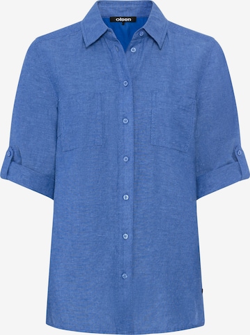 Olsen Bluse in Blau: Vorderseite