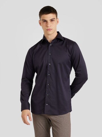 Coupe slim Chemise ETON en bleu : devant