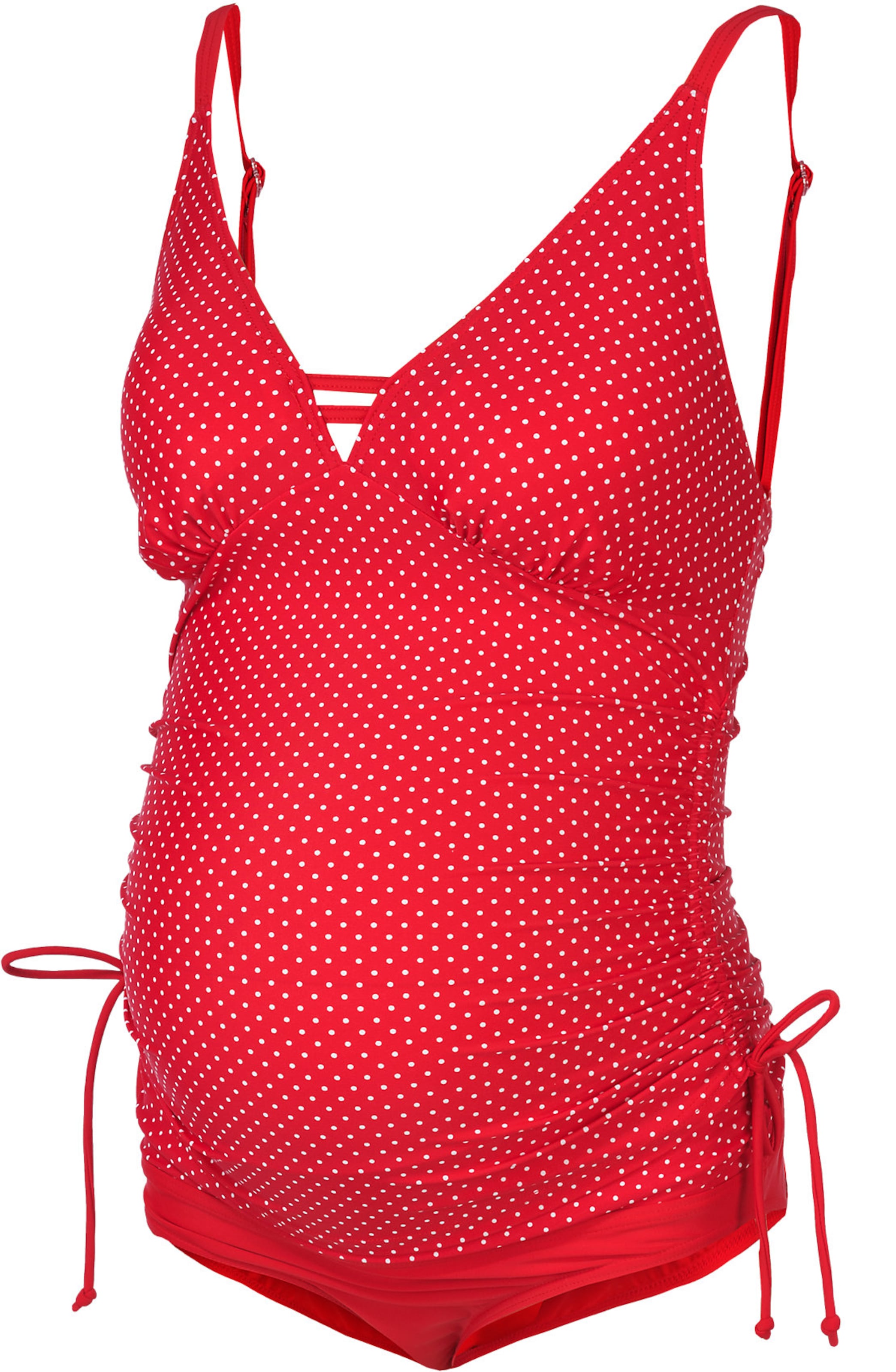 petit amour - Bustier Tankini 'AVA' en rojo: frente