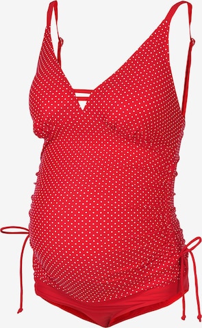 petit amour - Bustier Tankini 'AVA' en rojo: frente