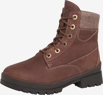 Ganter Lace-Up Ankle Boots in Brown: front