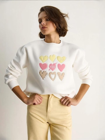 Sweat-shirt Bianco Lucci en blanc