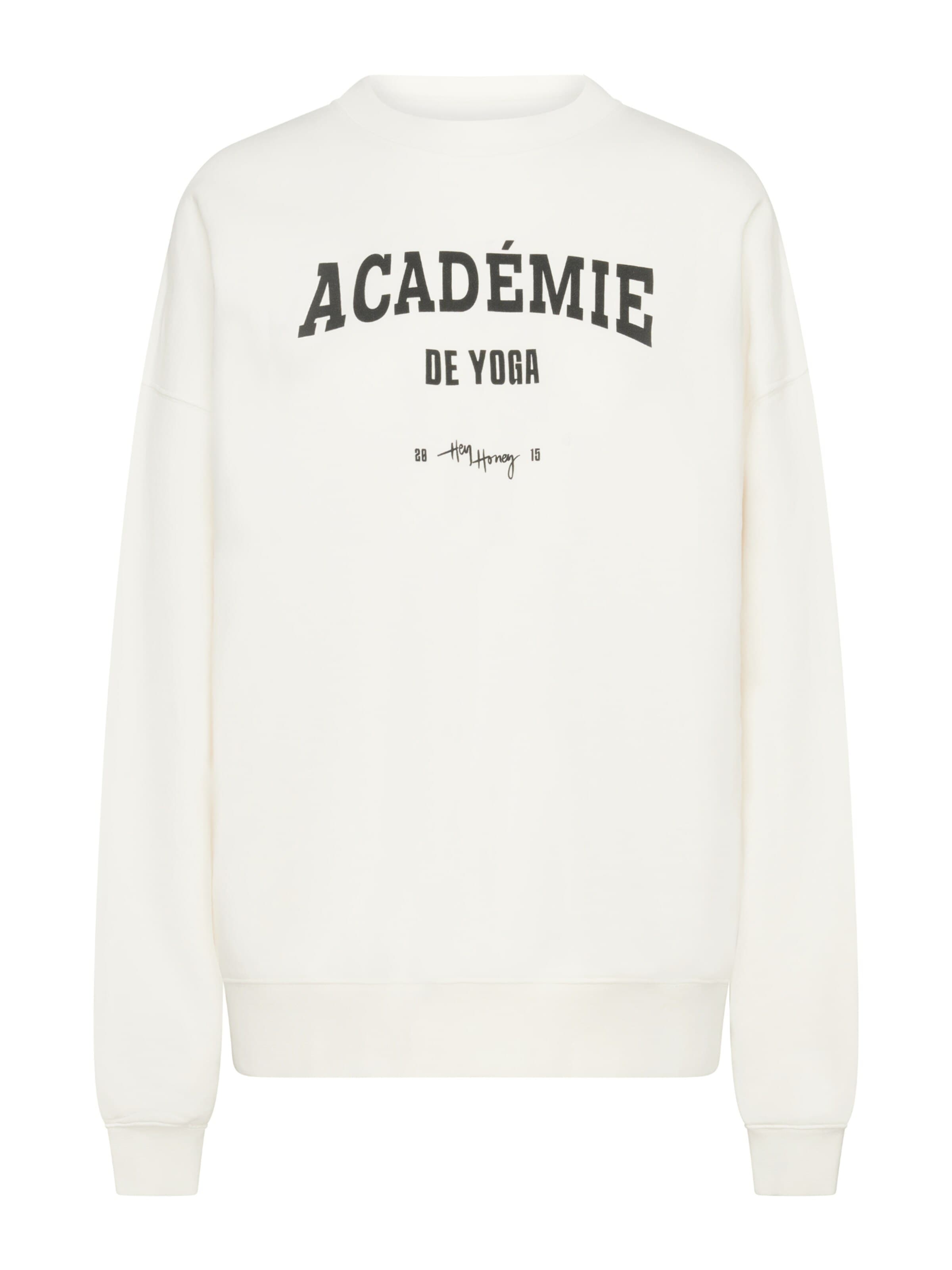 Hey Honey Sweatshirt 'Academie'‌‌‌ in Weiß: Vorderseite
