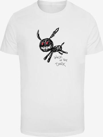 Mister Tee Majica 'Walk In The Dark' | bela barva: sprednja stran