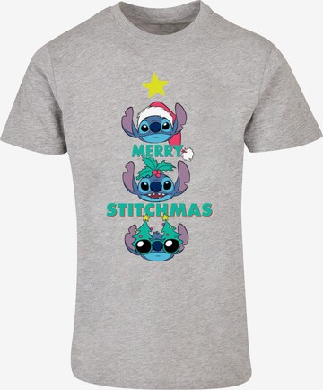 ABSOLUTE CULT Shirt 'Lilo And Stitch - Merry Stitchmas' in Grau: predná strana