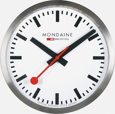 Mondaine Unisex-Wanduhren Analog Quarz ' ' in silber, Produktansicht