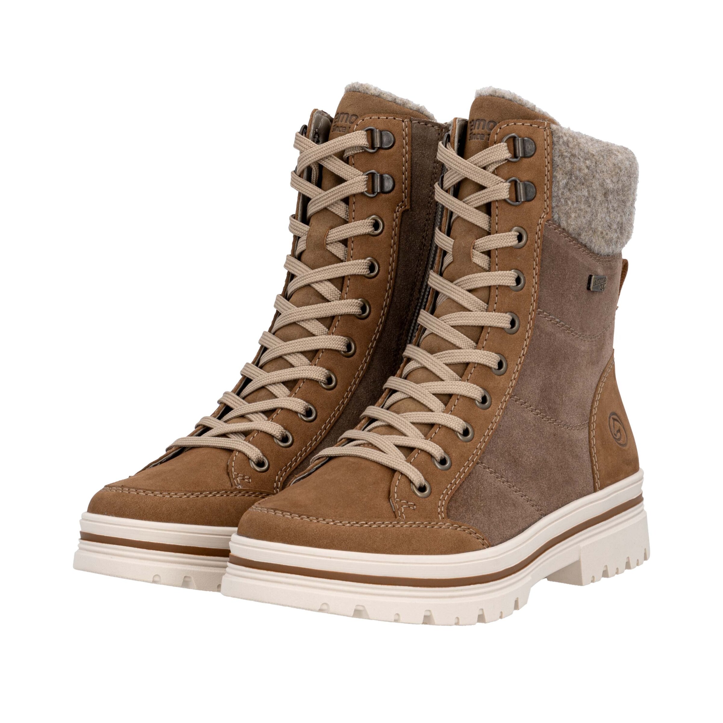 REMONTE Schnürstiefel in Braun