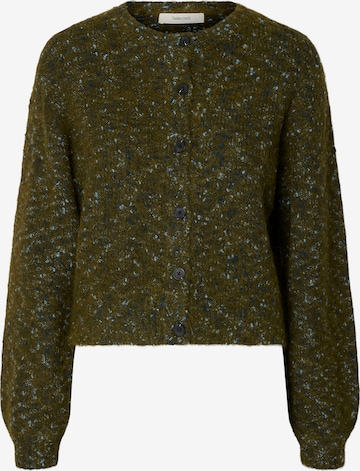 SELECTED - Cárdigan 'SLWKAT' en verde: frente