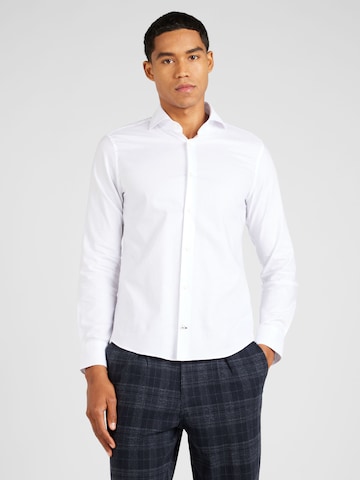 JOOP! Slim fit Button Up Shirt 'Pai' in White: front