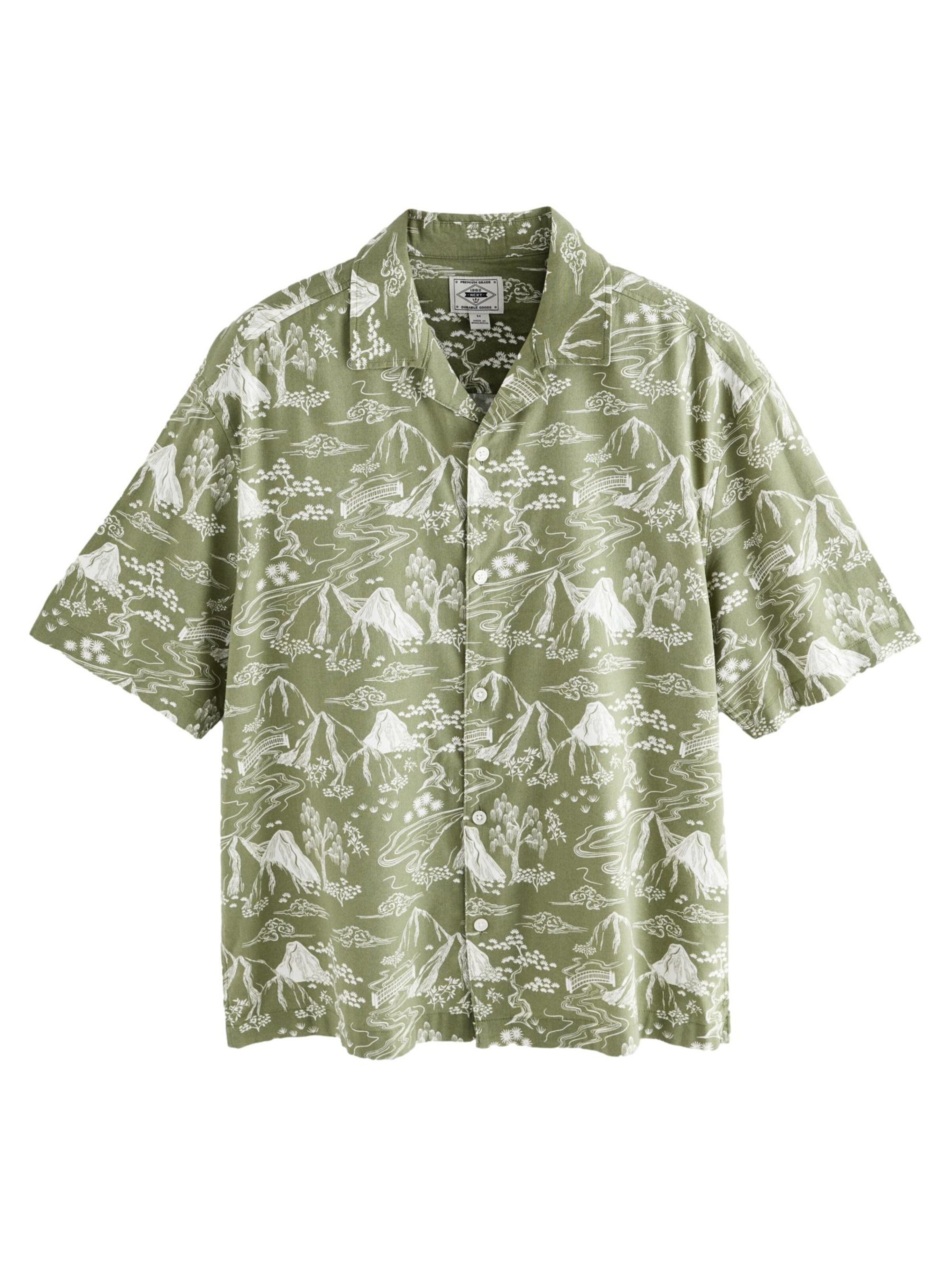 Next Regularny krój Koszula w kolorze zielony: przód