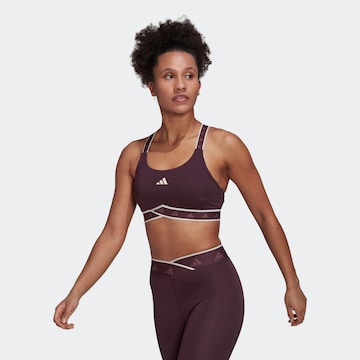 ADIDAS PERFORMANCE Bustier Sportmelltartók 'Powerimpact Medium-Support Techfit' - piros: elől