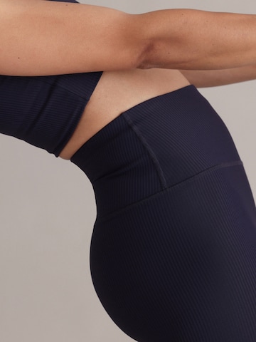Skinny Leggings 'Cropped & Ribbed' Hey Honey en bleu