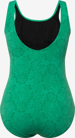 Ulla Popken T-shirt Swimsuit in Green