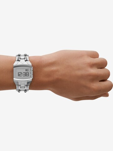 DIESEL - Reloj digital en plata: frente