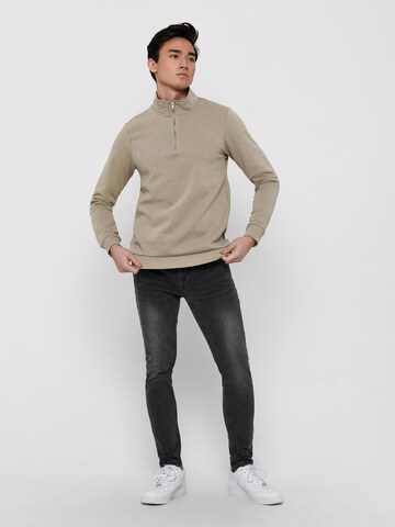 Only & Sons Sweatshirt 'Ceres Life' in Beige