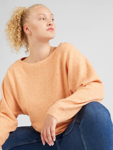 Vero Moda Curve Sweter 'DOFFY' w kolorze pomarańczowy