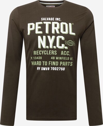 Tricou Petrol Industries pe oliv / alb, Vizualizare produs