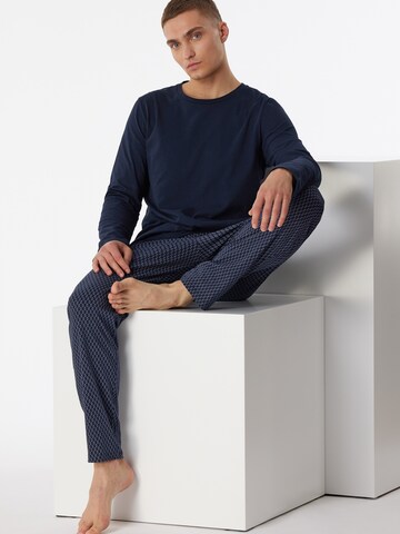 SCHIESSER - Pijama largo ' Casual Essentials ' en azul
