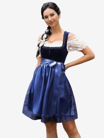 Yesfashion Dirndl in Blau: Vorderseite