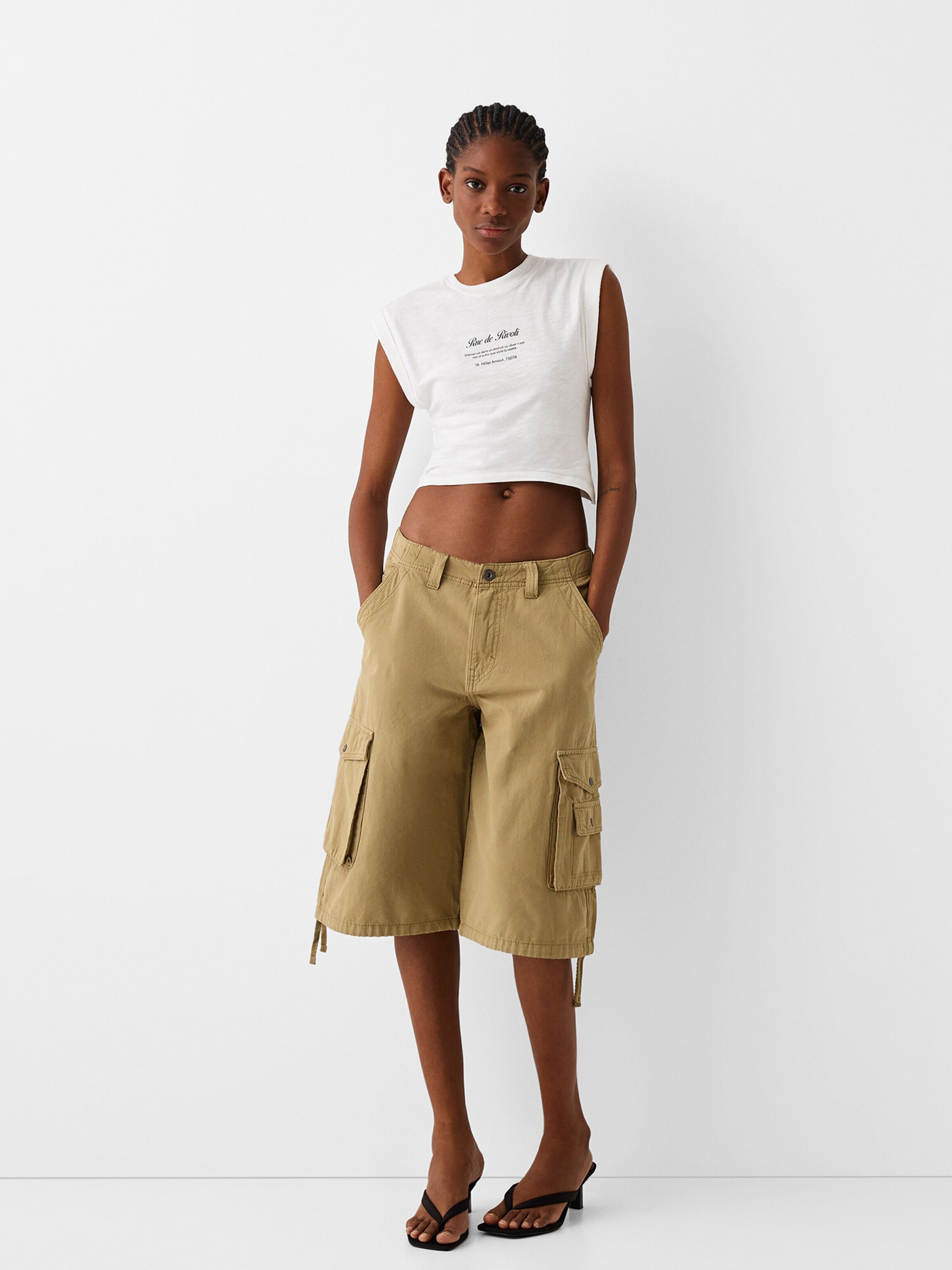 Haut Bershka en Blanc Casse ABOUT YOU