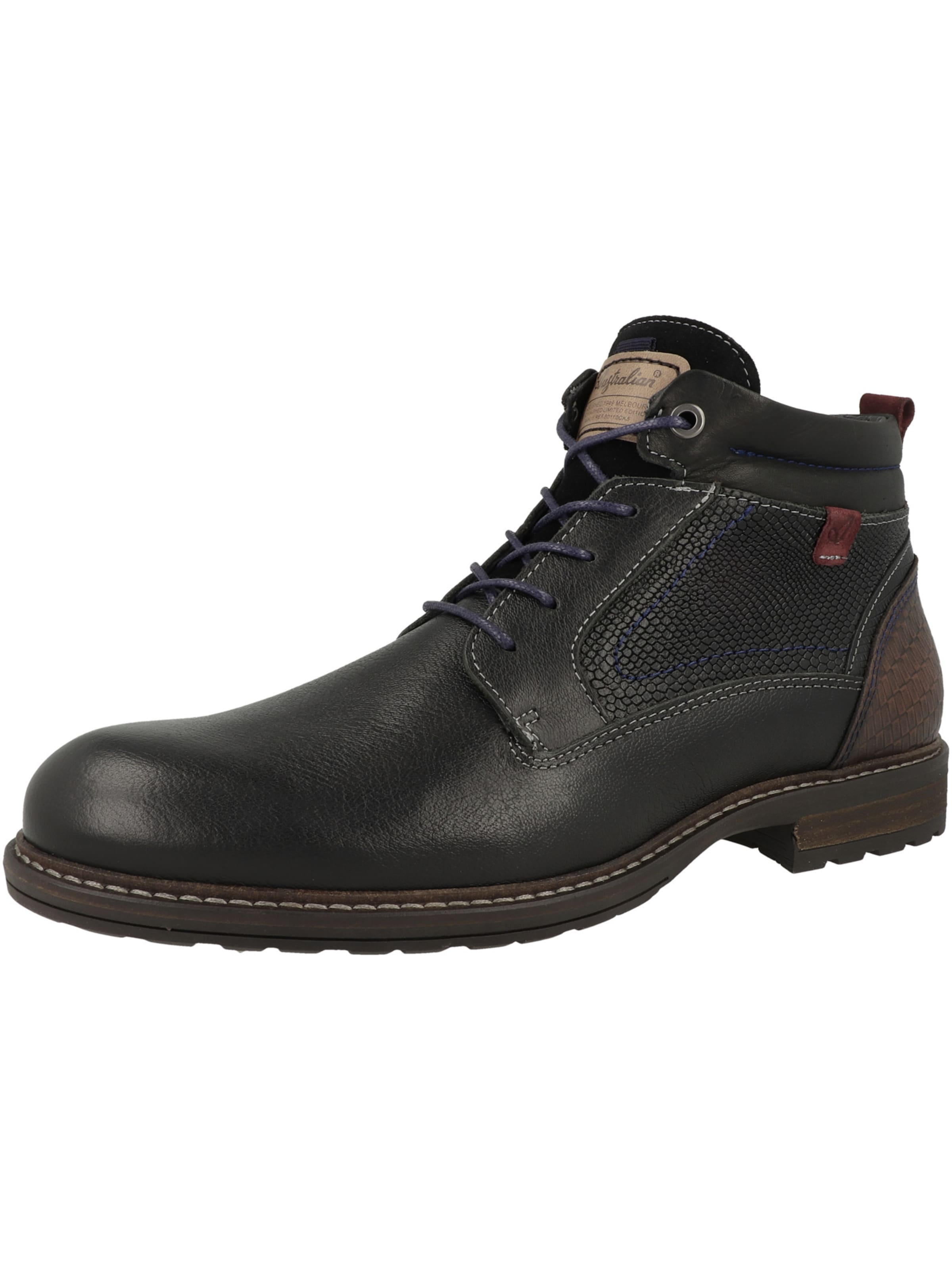 Boots stringati 'Conley' di AUSTRALIAN FOOTWEAR in nero: frontale